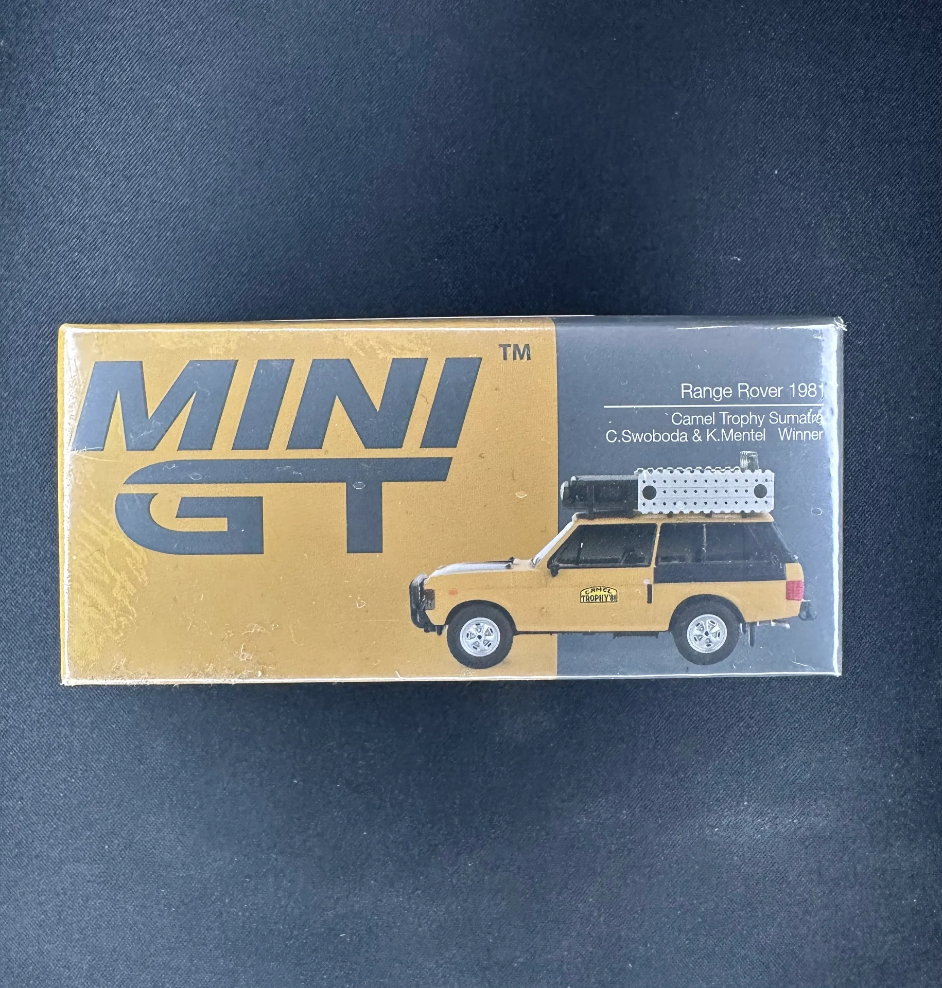 Mini GT | 1144 | Range Rover 1981 Camel Trophy Sumatre C.Swoboda & K.Mentel Winner