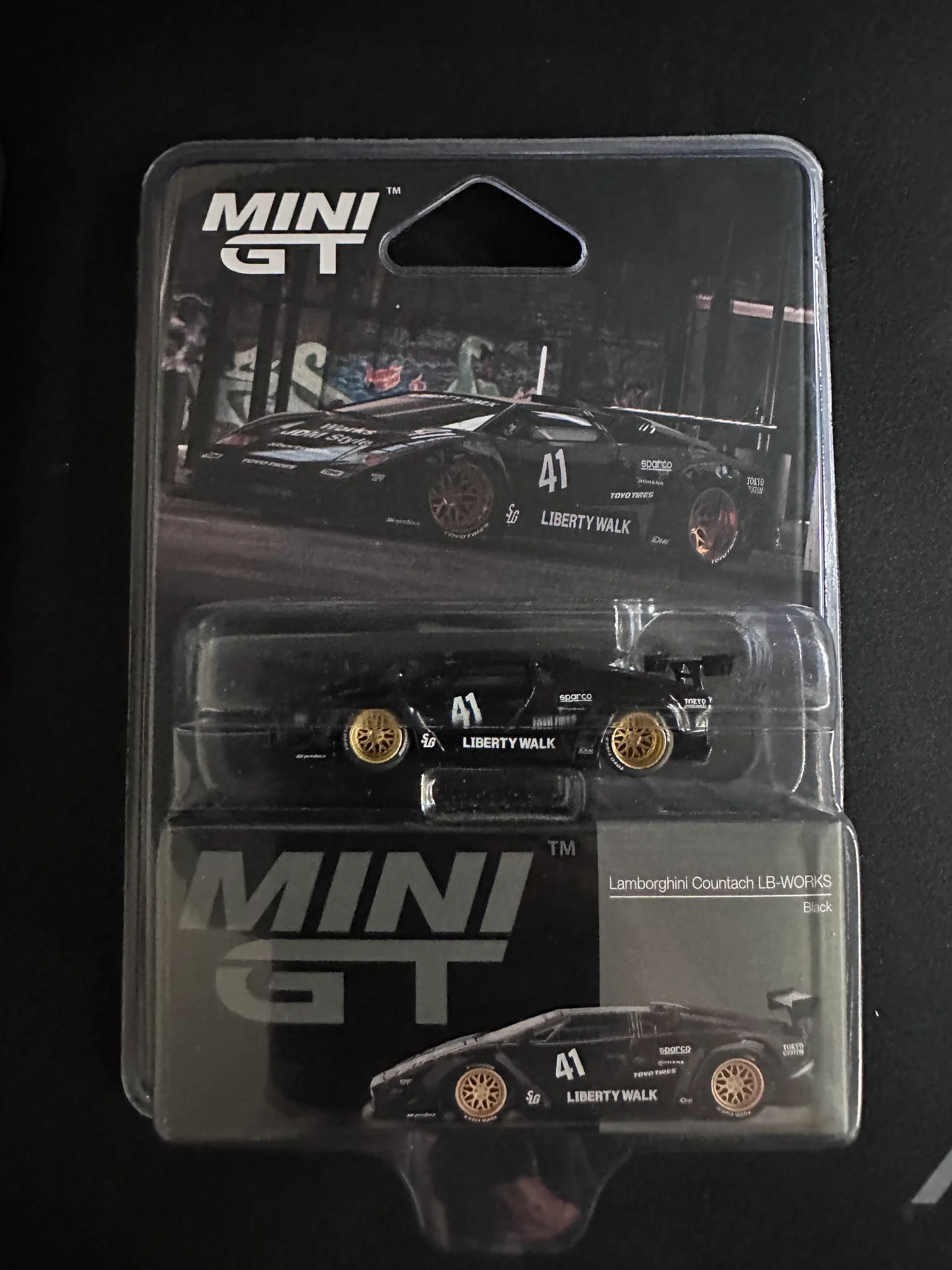 Mini GT #1081 Lamborghini Countach LB-Works Black